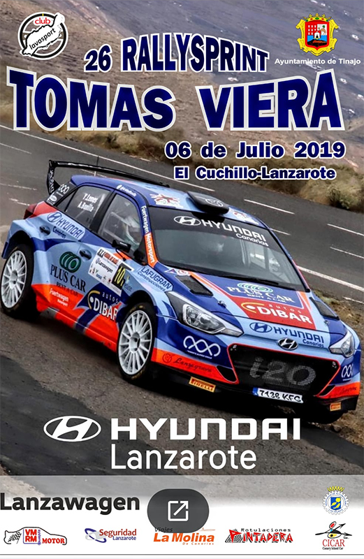 El municipio de Tinajo, en Lanzarote, protagonista en el mes de julio 1 26º Rallysprint Tomás Viera 2016