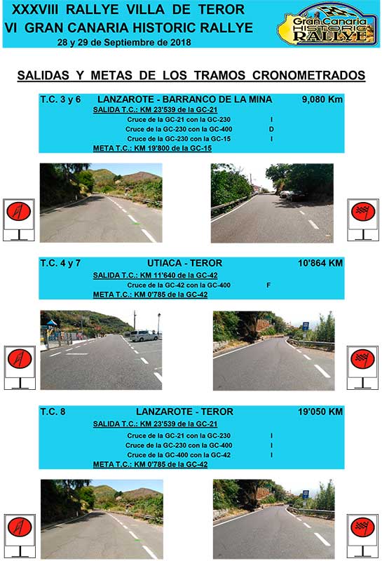La Escudería Aterura organiza, a finales de septiembre, el Rallye Villa de Teror y el Gran Canaria Historic Rallye 2 SALIDAS Y METAS RVT GCHR 2018 2